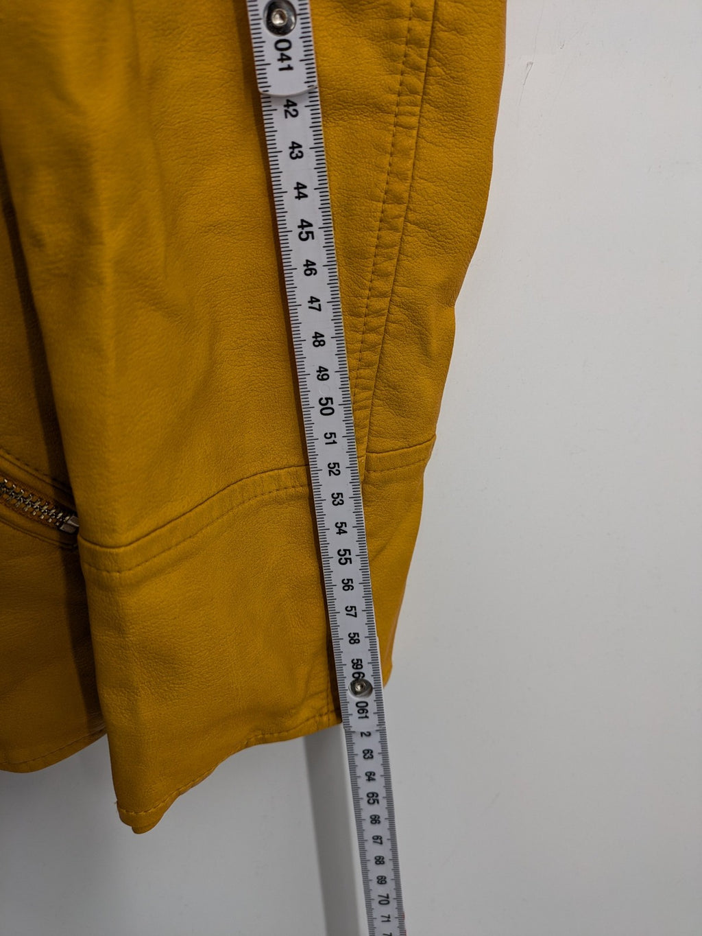 Moto yellow biker jacket asymmetrical zipper shoulder detailing soft faux leather
