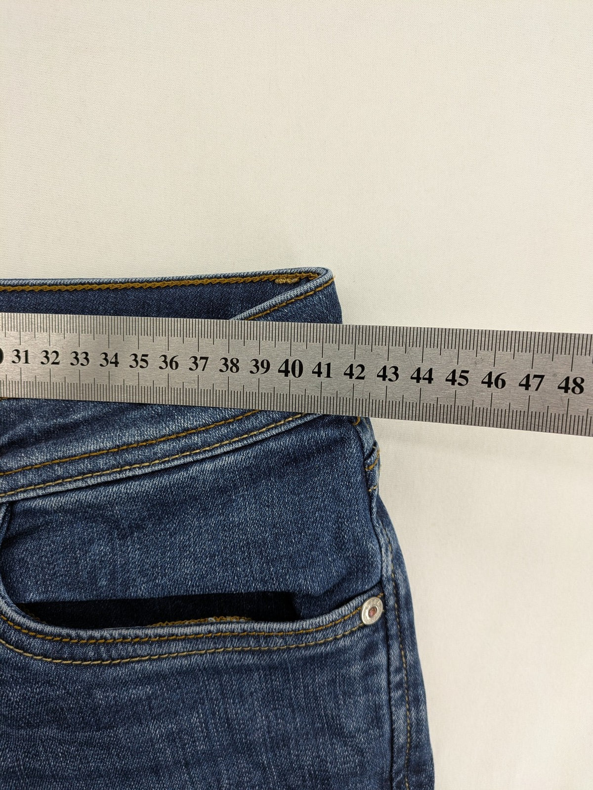 Jack & Jones blue straight jeans Glenn Slim Fit with classic button fly and denim stretch.