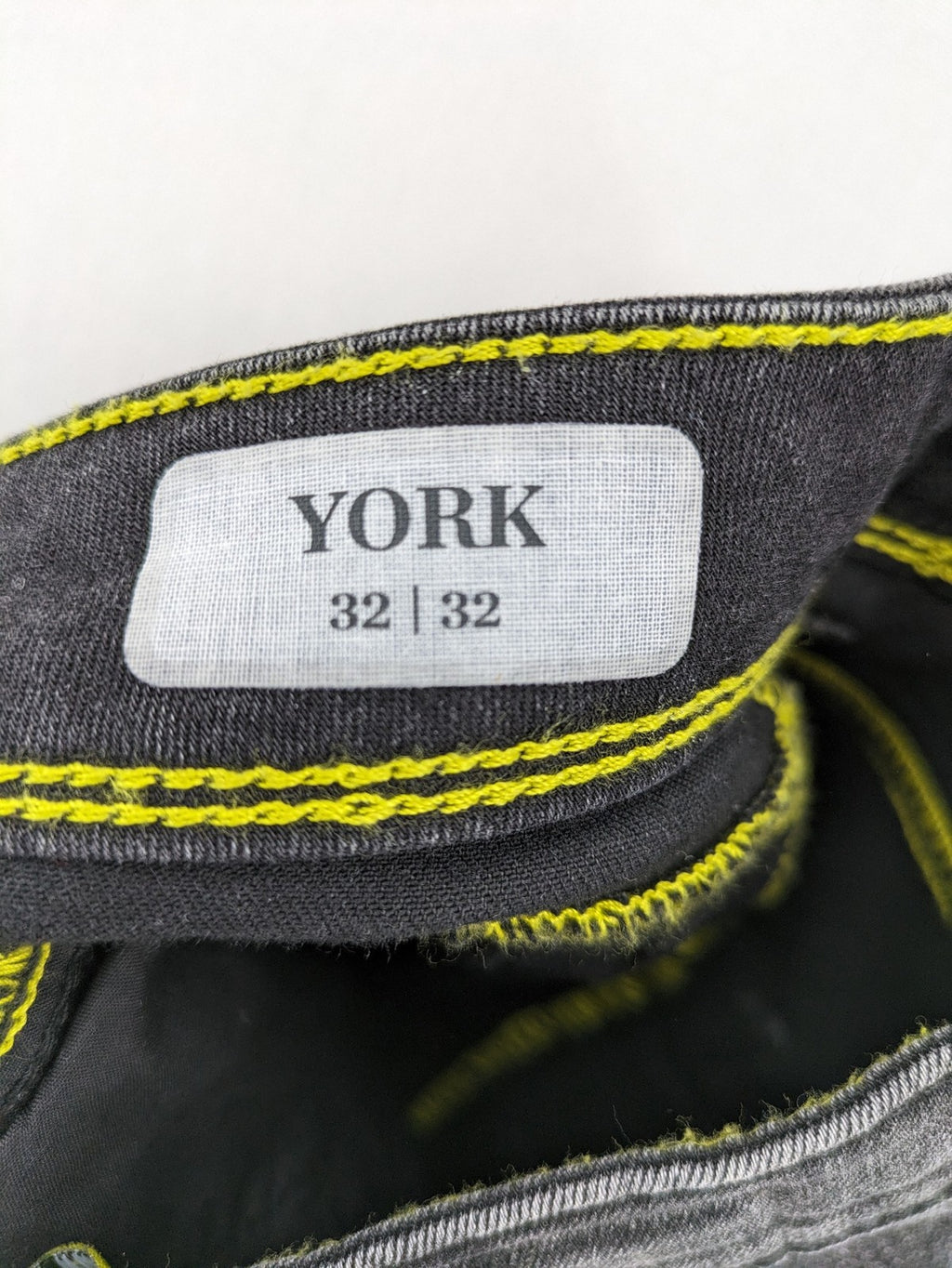 Street One black straight jeans faded wash 5-pocket style with stretch denim.