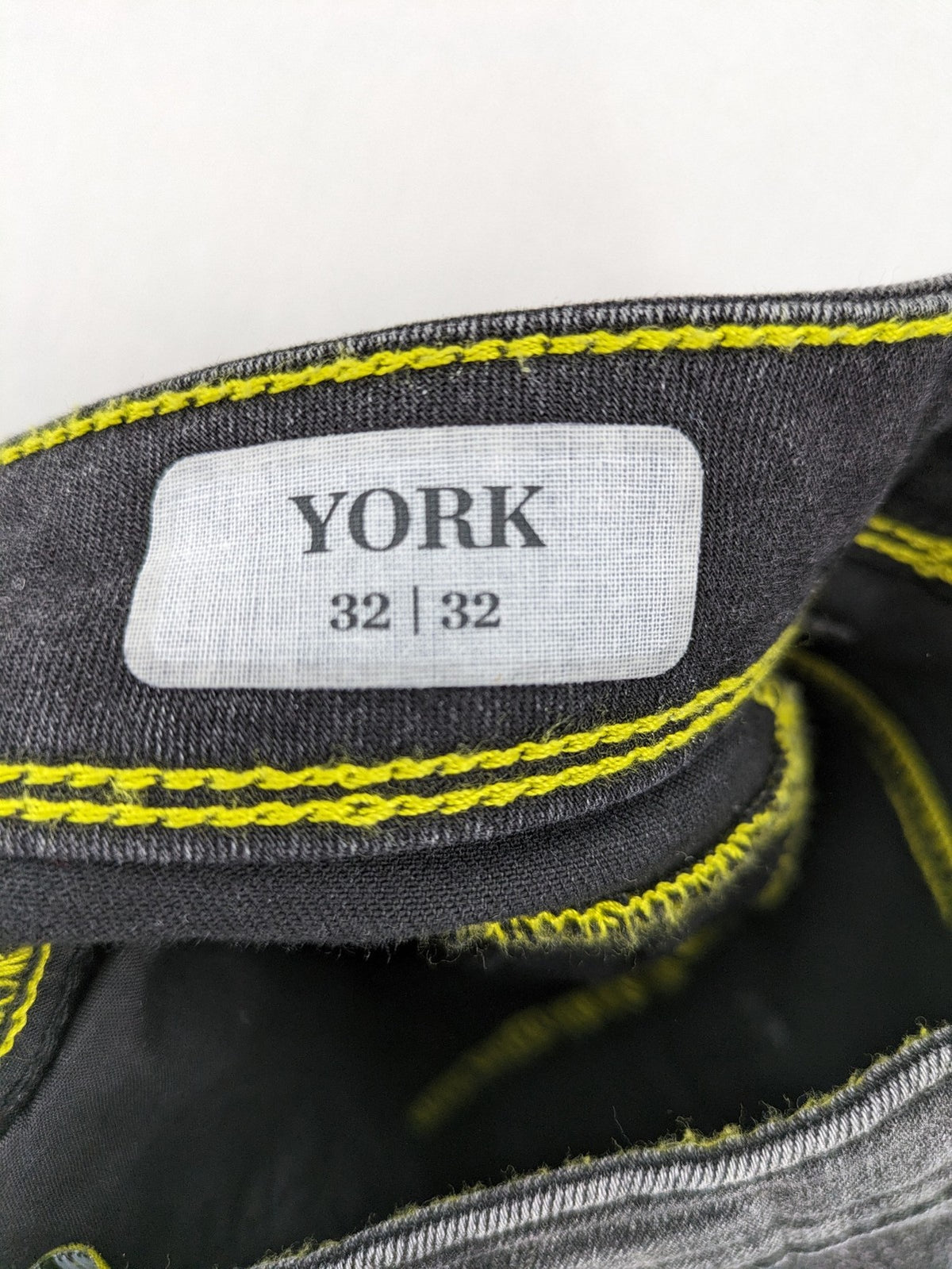 Street One black straight jeans faded wash 5-pocket style with stretch denim.