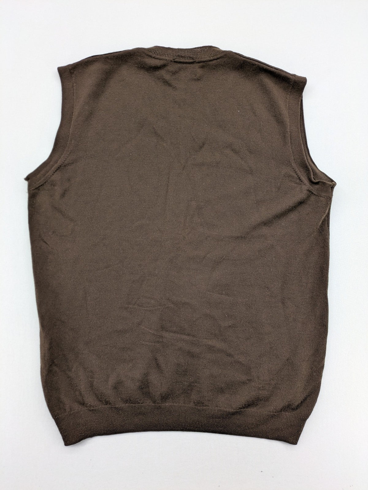 T.M. Lewin brown turtle neck jumper, classic V-neck design, made from 100% merino wool.