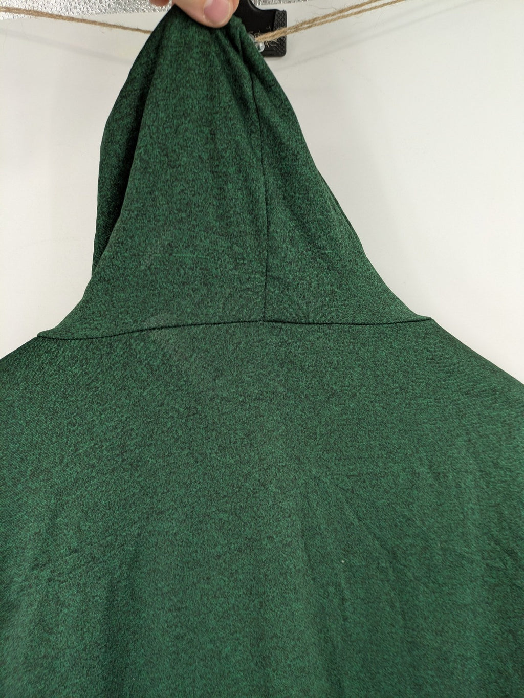 perfekt green hoodie dress quarter-zip guitar graphic colorblock design