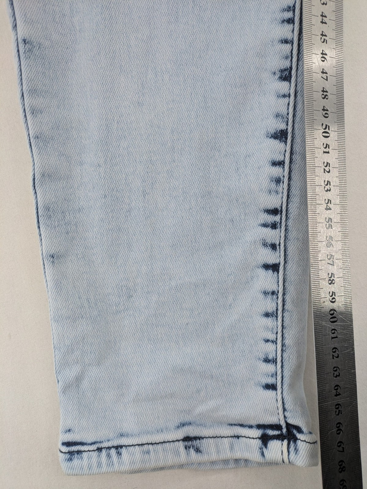My Bestiny blue straight jeans acid wash finish five-pocket design stretchy cotton blend