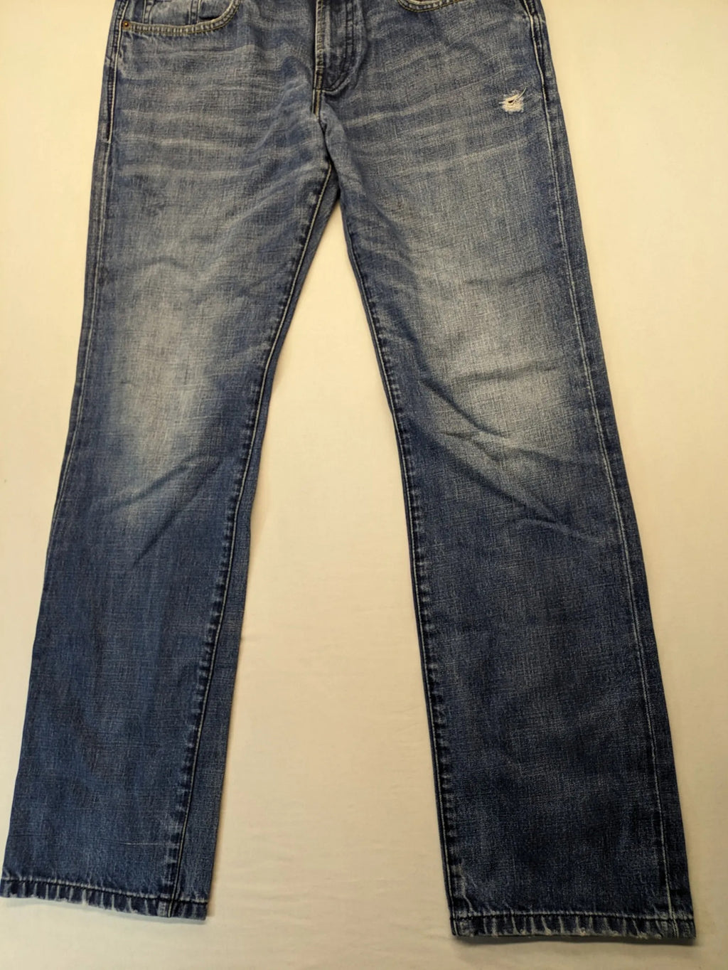 Esprit blue straight leg jeans medium wash 100% cotton classic silhouette