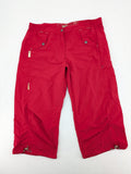 Skila red outdoor capri pants lightweight polyamide with adjustable drawstrings and pockets.