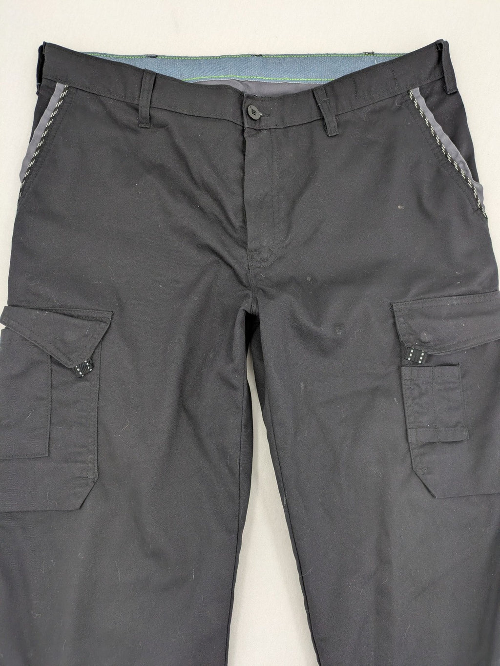 Workwear hunting tactical pants black grey durable fabric multiple cargo pockets