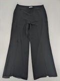 Gerry Weber grey palazzo pants with chiffon overlay and front slits.