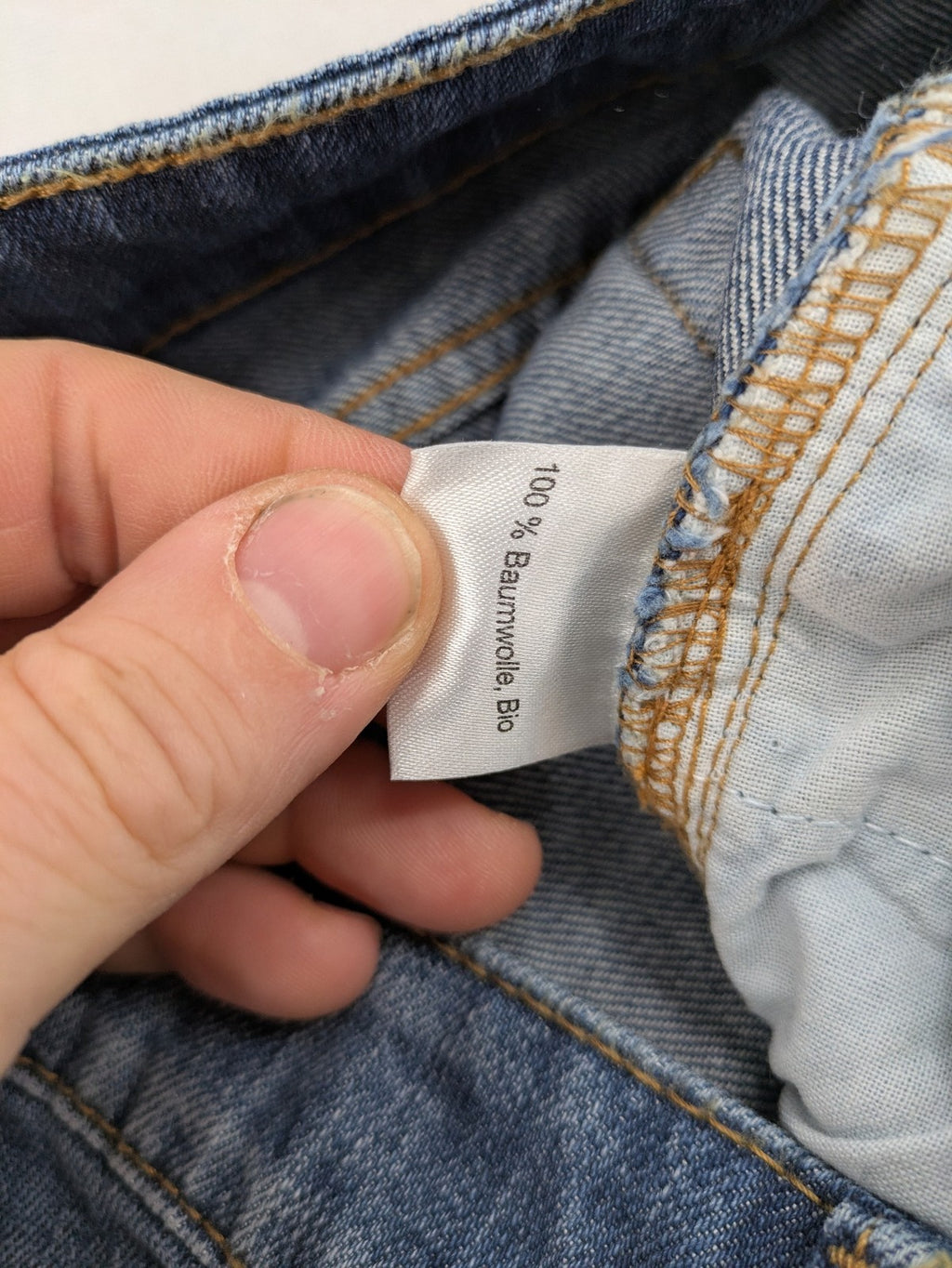 Royal Class blue straight jeans 5-pocket design, medium wash, made from organic cotton.