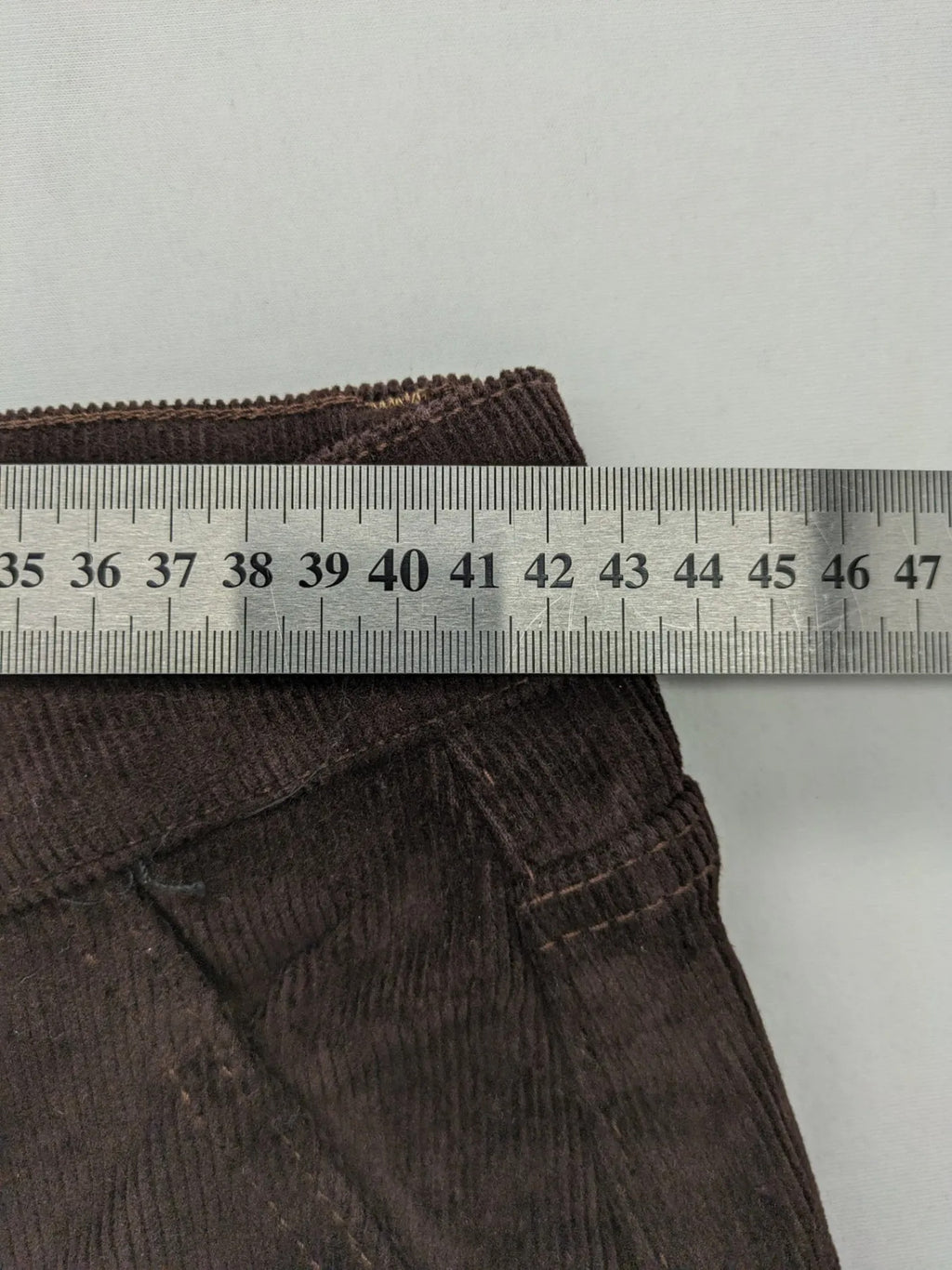 Tomfear black pants 3/4 length classic 5-pocket design corduroy material