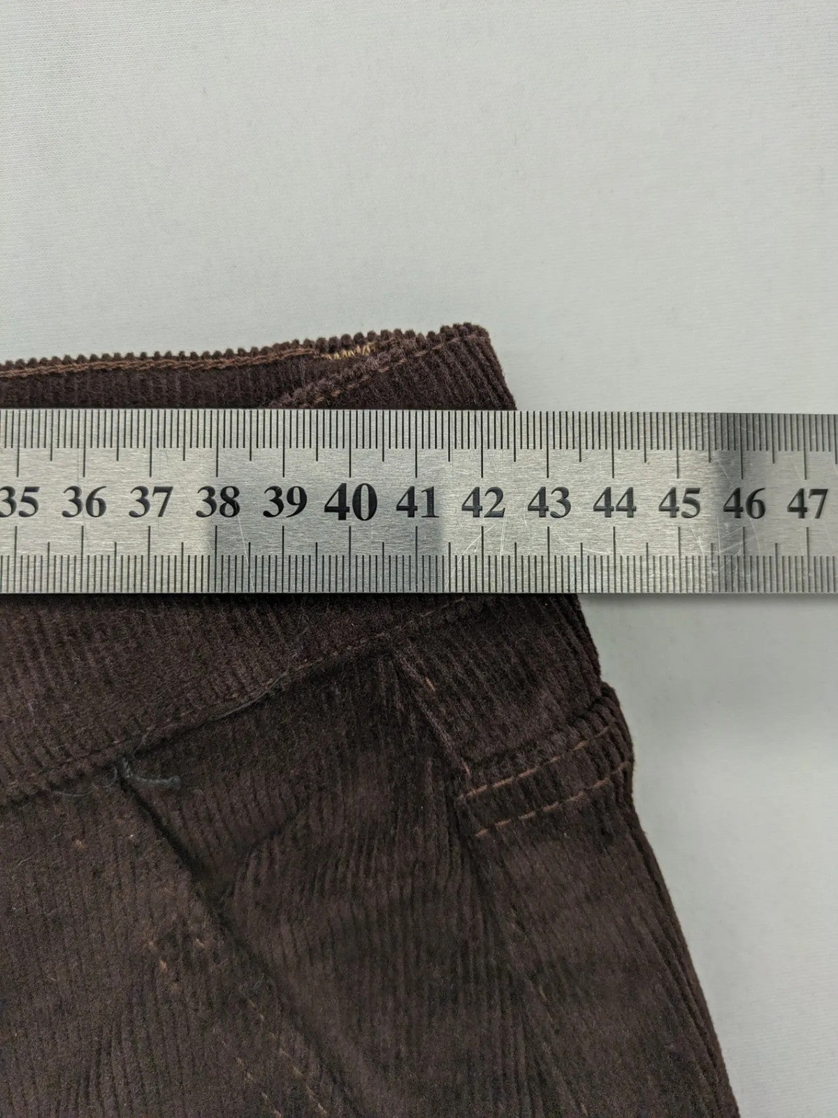 Tomfear black pants 3/4 length classic 5-pocket design corduroy material