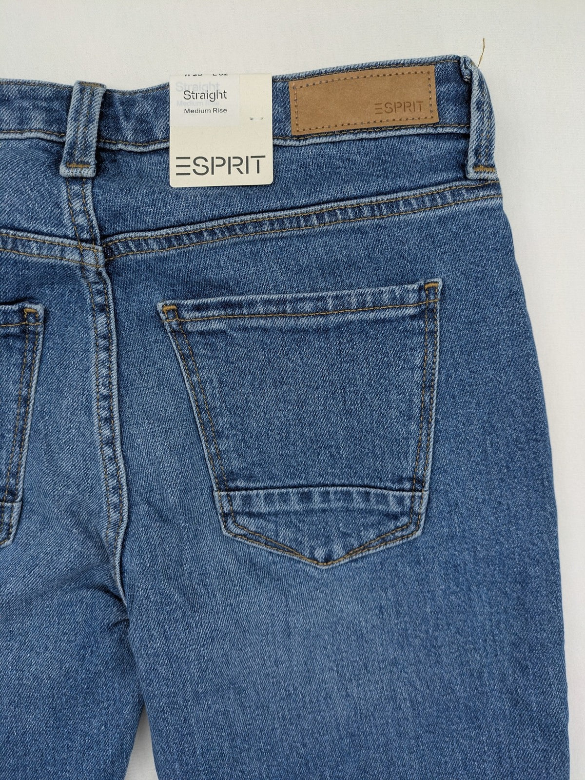 Esprit blue straight leg jeans with medium rise and new with tags.