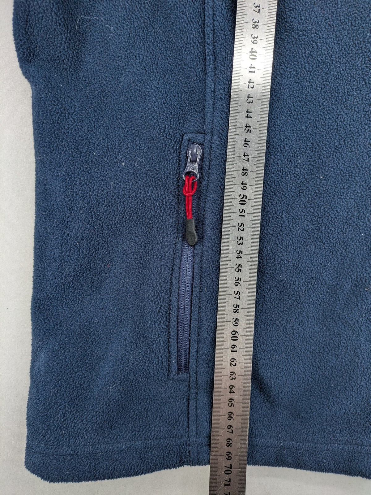 engelbert strauss navy fleece jacket embroidered Lorenzen Gebäudetechnik logo, full zip