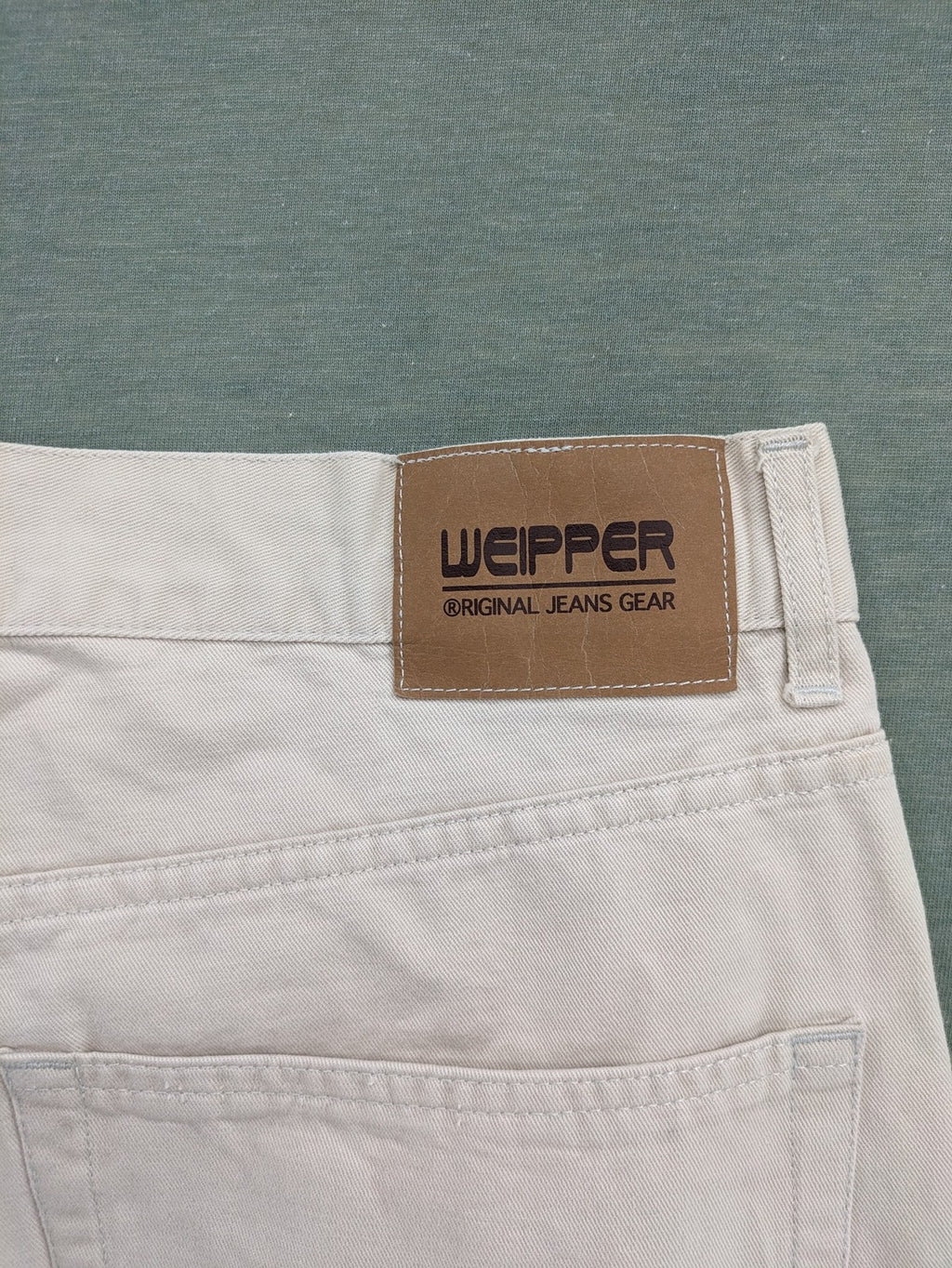 Weippler beige straight leg jeans W36 L30 100% cotton classic design