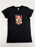 Scarface cream t-shirt featuring vibrant Tony Montana graphic print, made of 100% cotton.