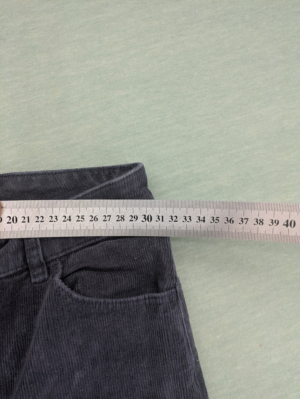 Tally Weijl grey cord pants wide leg high waist five-pocket design