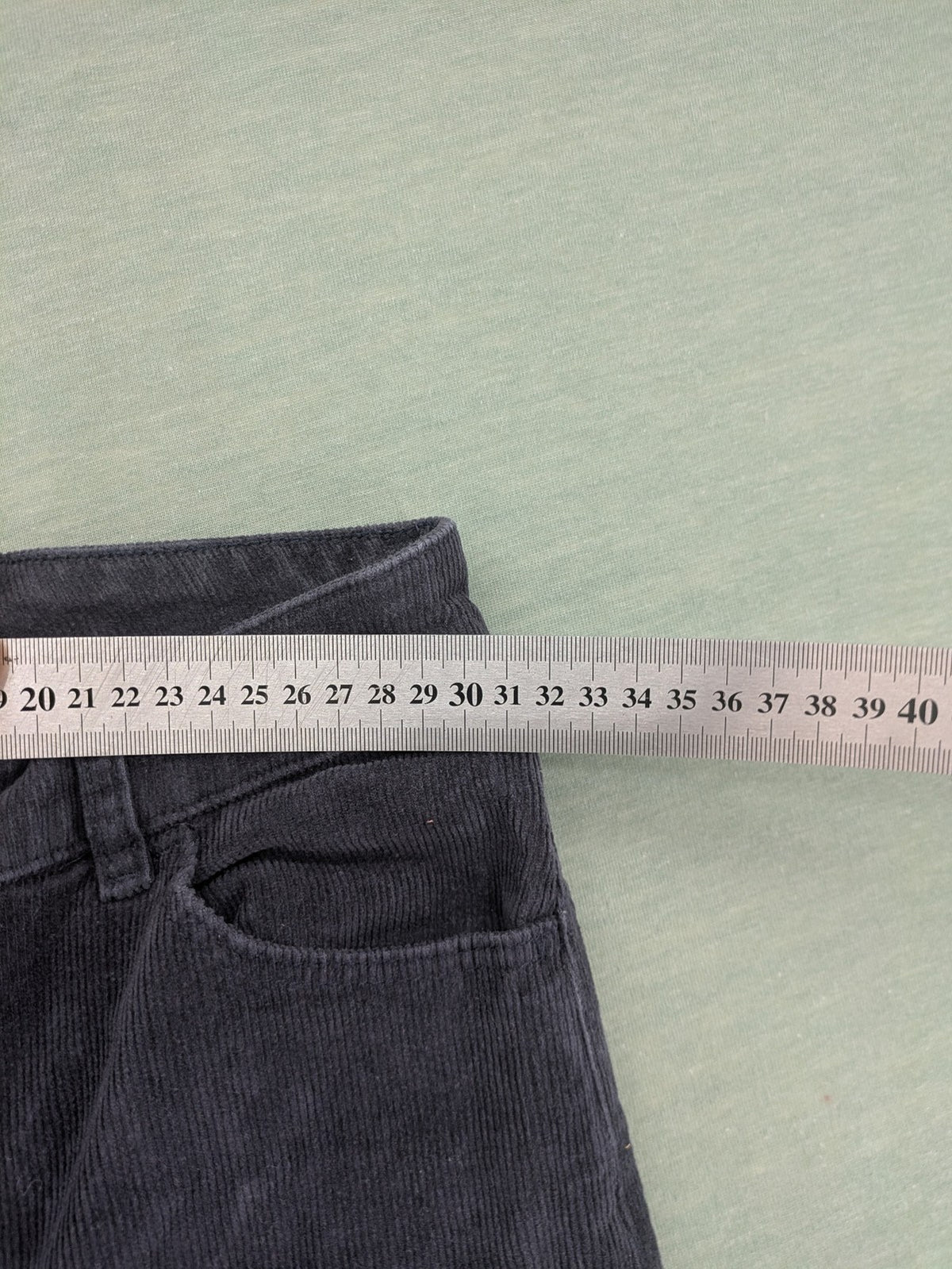 Tally Weijl grey cord pants wide leg high waist five-pocket design