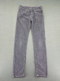 Eddie Pen grey cord pants 5-pocket design stretch cotton fabric