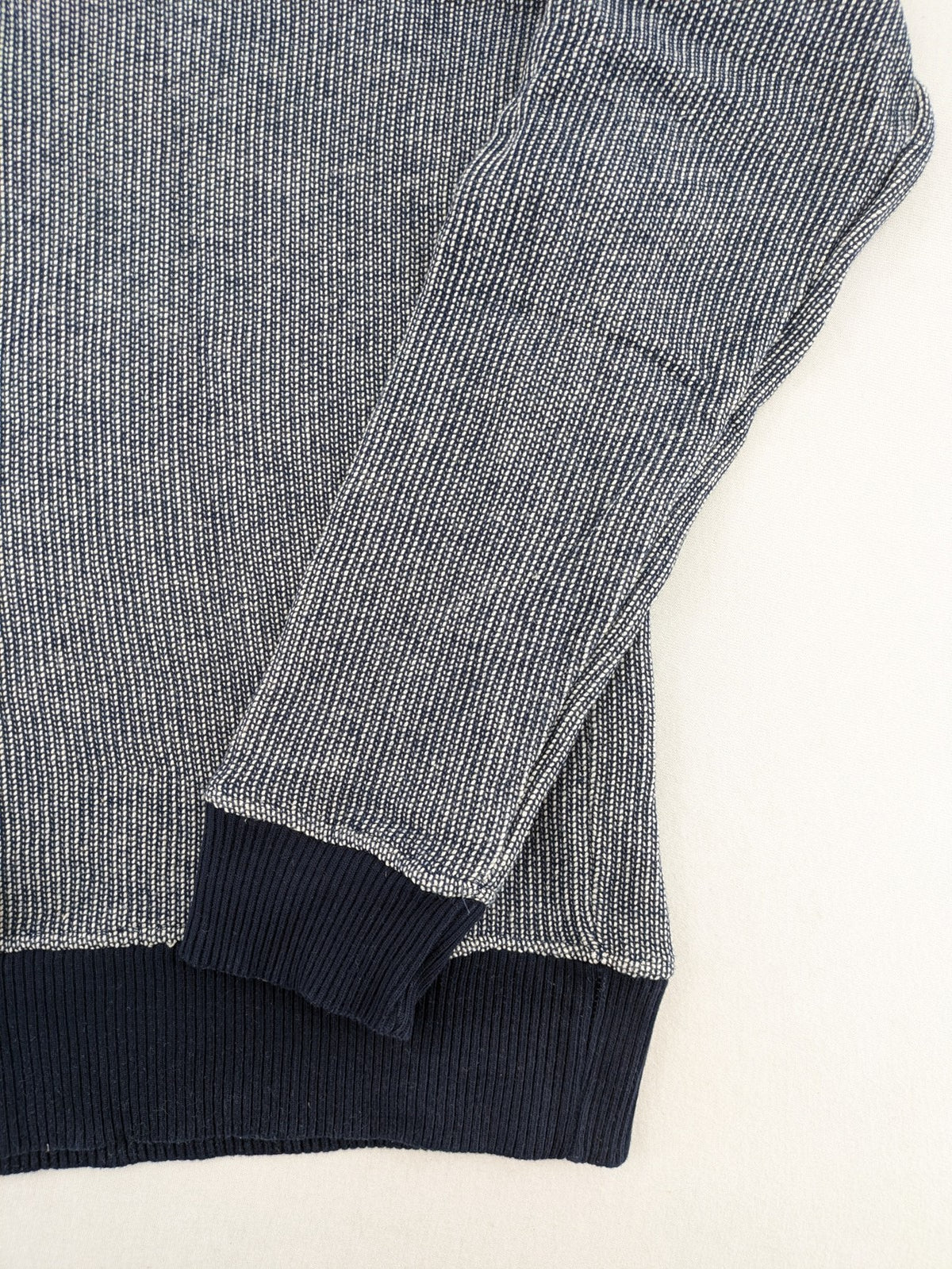 Zara Man multi striped turtle neck jumper with dark blue knit collar and wooden toggle.
