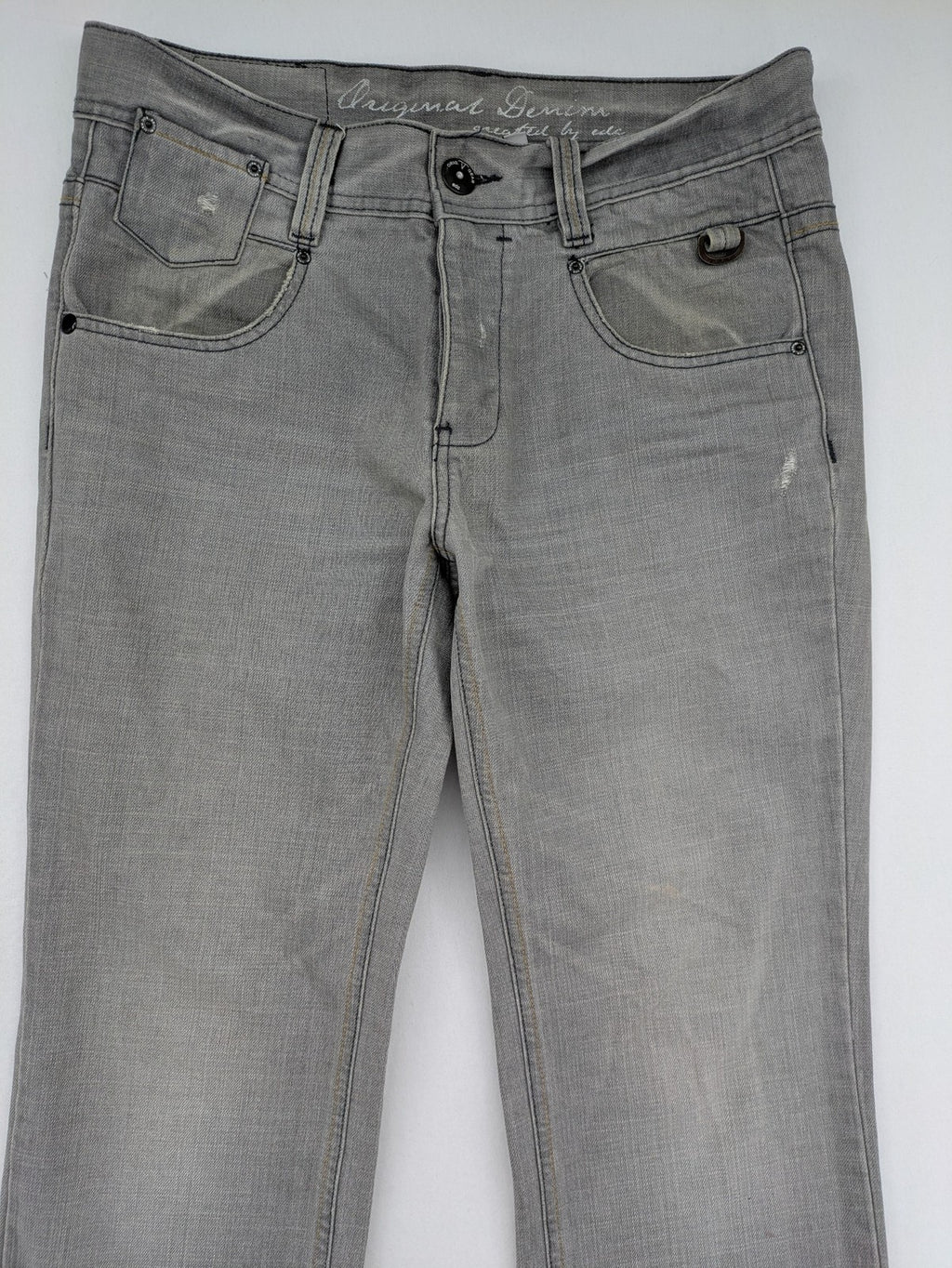 Esprit grey straight jeans with button fly and classic 5-pocket design.