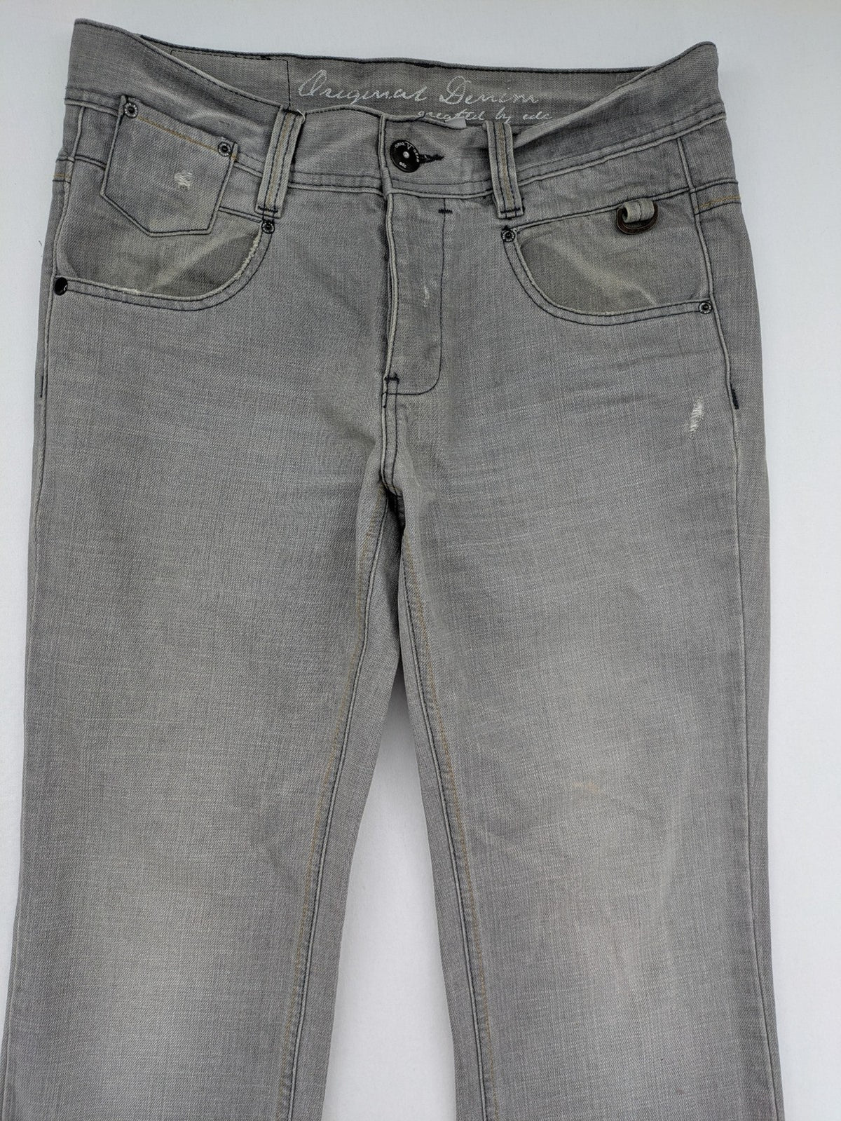 Esprit grey straight jeans with button fly and classic 5-pocket design.