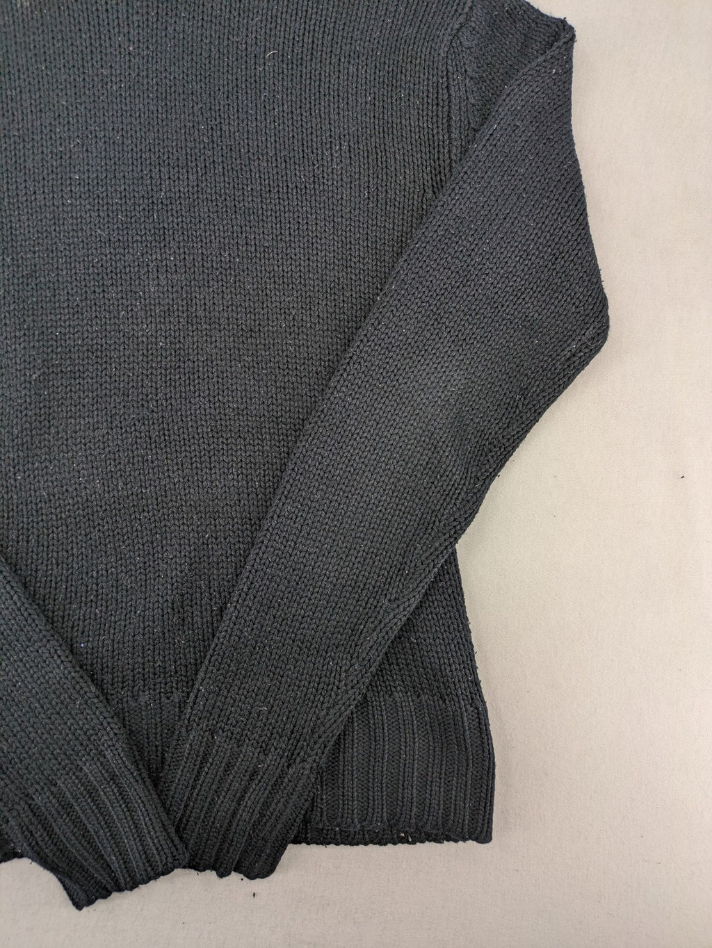 Fishbone grey turtle neck jumper with ribbed cuffs and soft acrylic knit material.