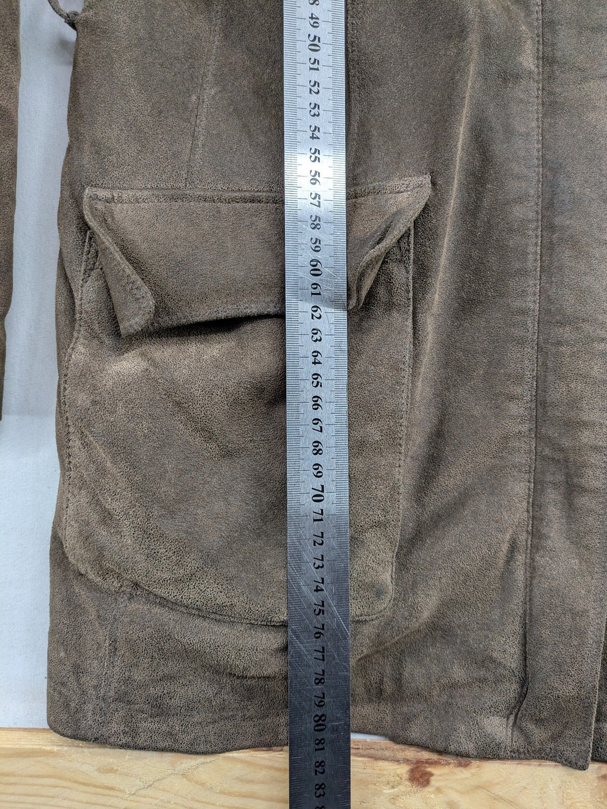 tcm brown suede parka coat with faux fur hood and fully lined interior