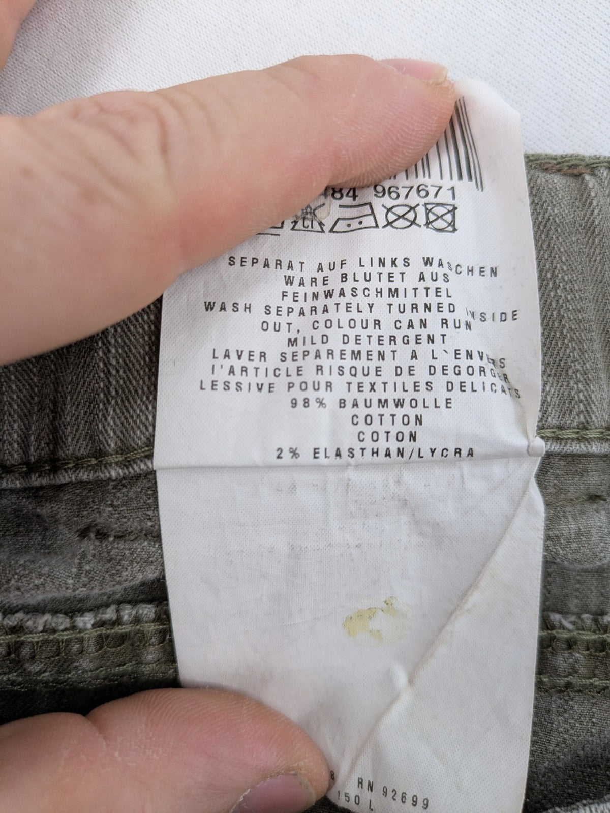 GARDEUR grey straight jeans regular fit with button and zipper closure, cotton-stretch blend.