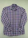 s.Oliver green long-sleeve shirt checked pattern with logo embroidery and chest pocket