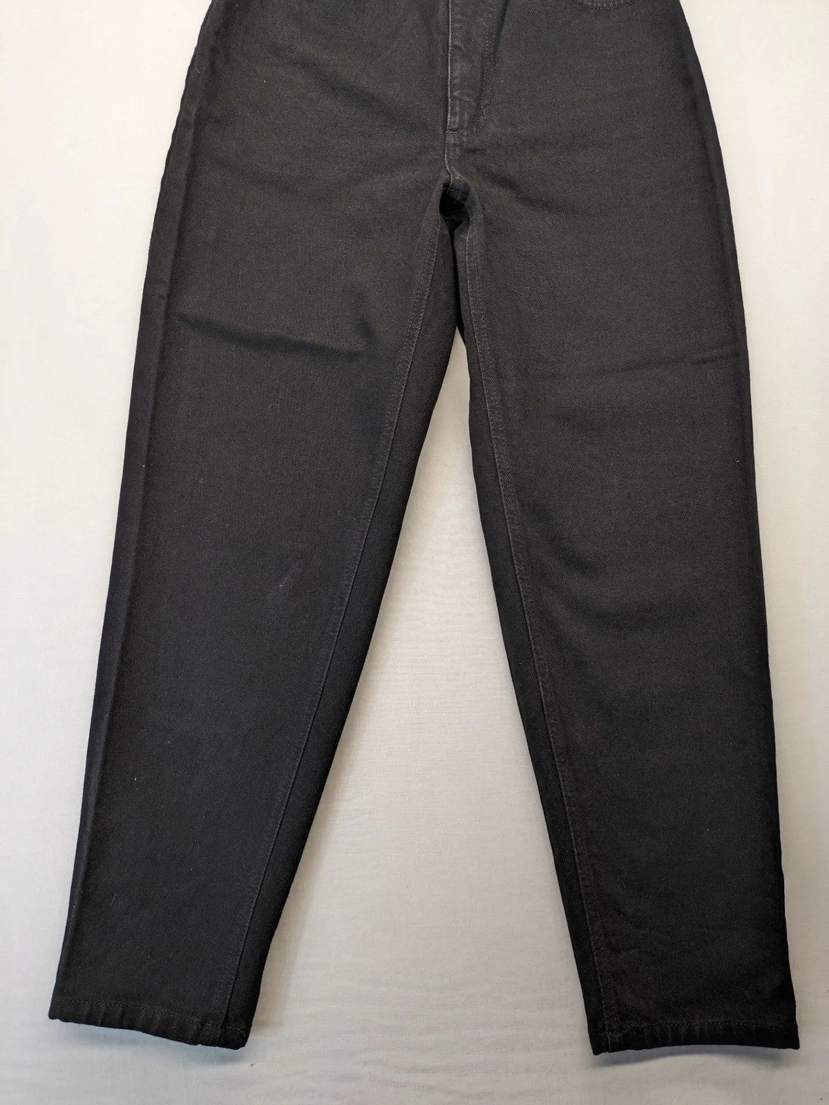 H.I.S black mom jeans high waist tapered fit 90s vintage style 100% cotton