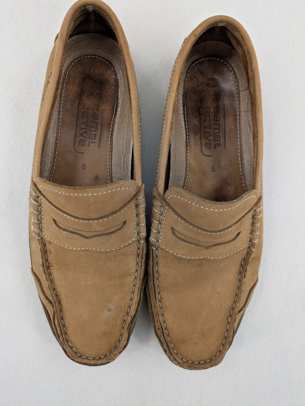 camel active brown deck shoes soft suede slip-on design with durable rubber sole