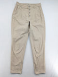 Pimkie beige mom jeans high waist tapered fit with front button placket and cotton material.