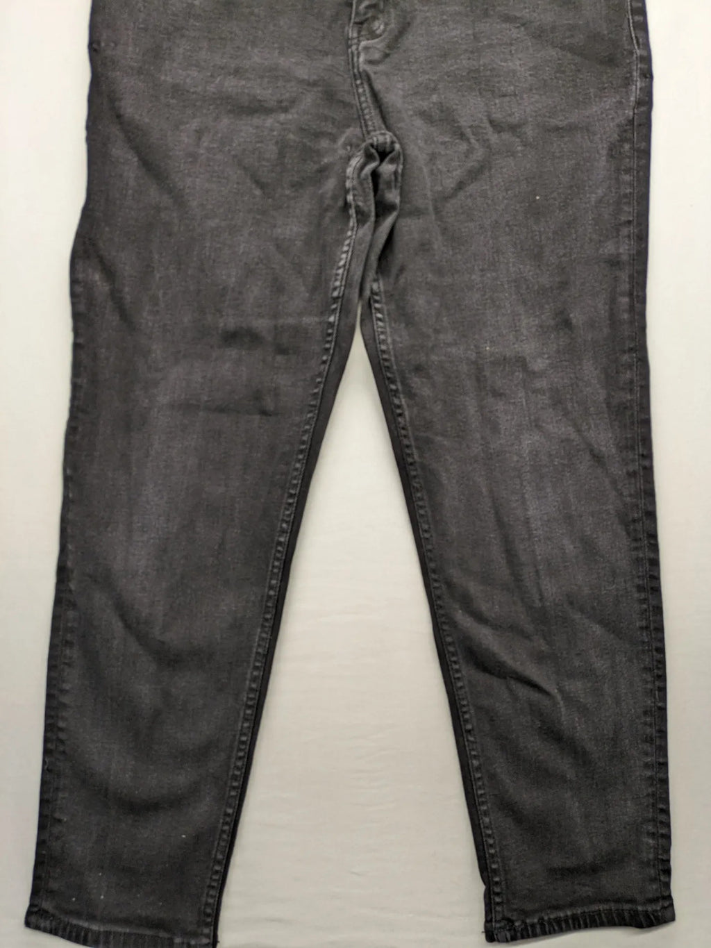 MNG grey straight jeans high waist 5-pocket design authentic denim.