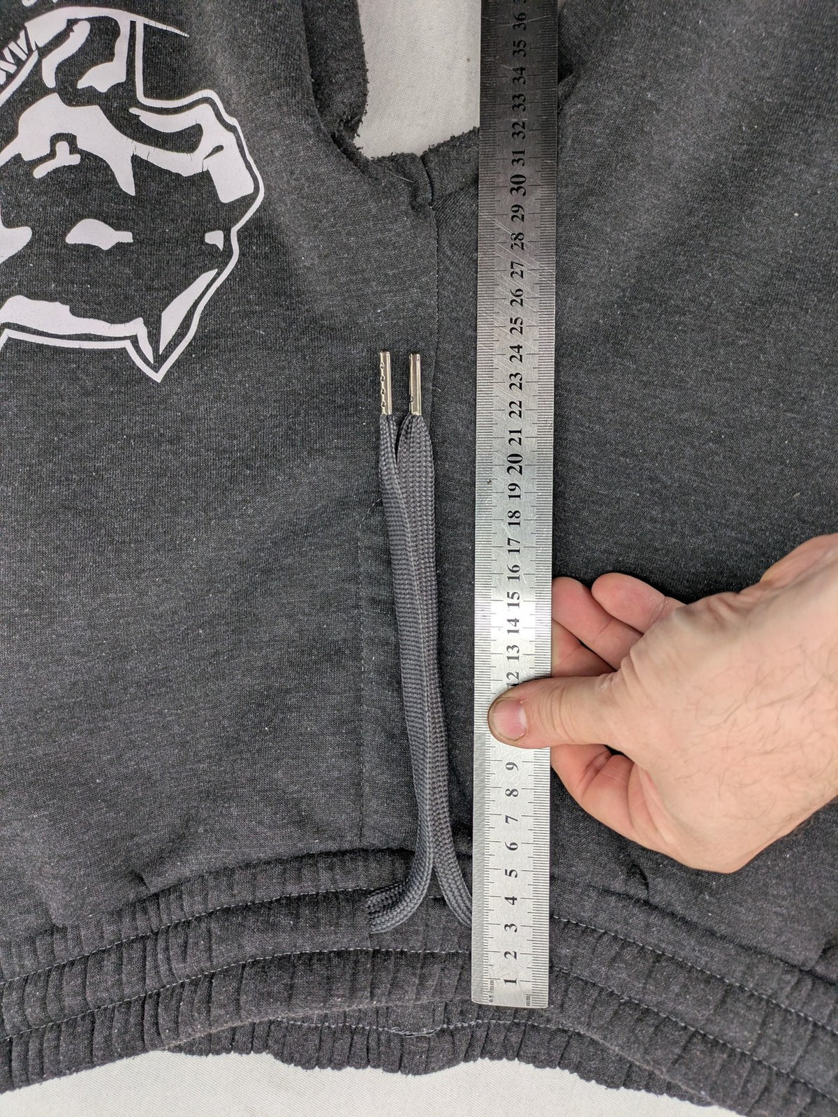 Amstaff grey sweatpants with large dog logo and "Trust & Loyalty" text.