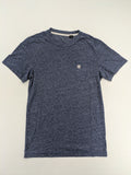G-Star Raw blue melange t-shirt with round neck and logo chest pocket.