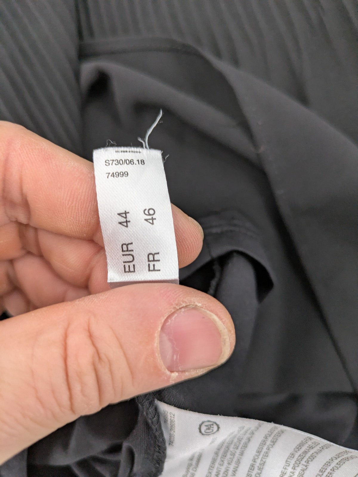 C&A grey top sleeveless pleated chiffon overlay with silver studs at neckline