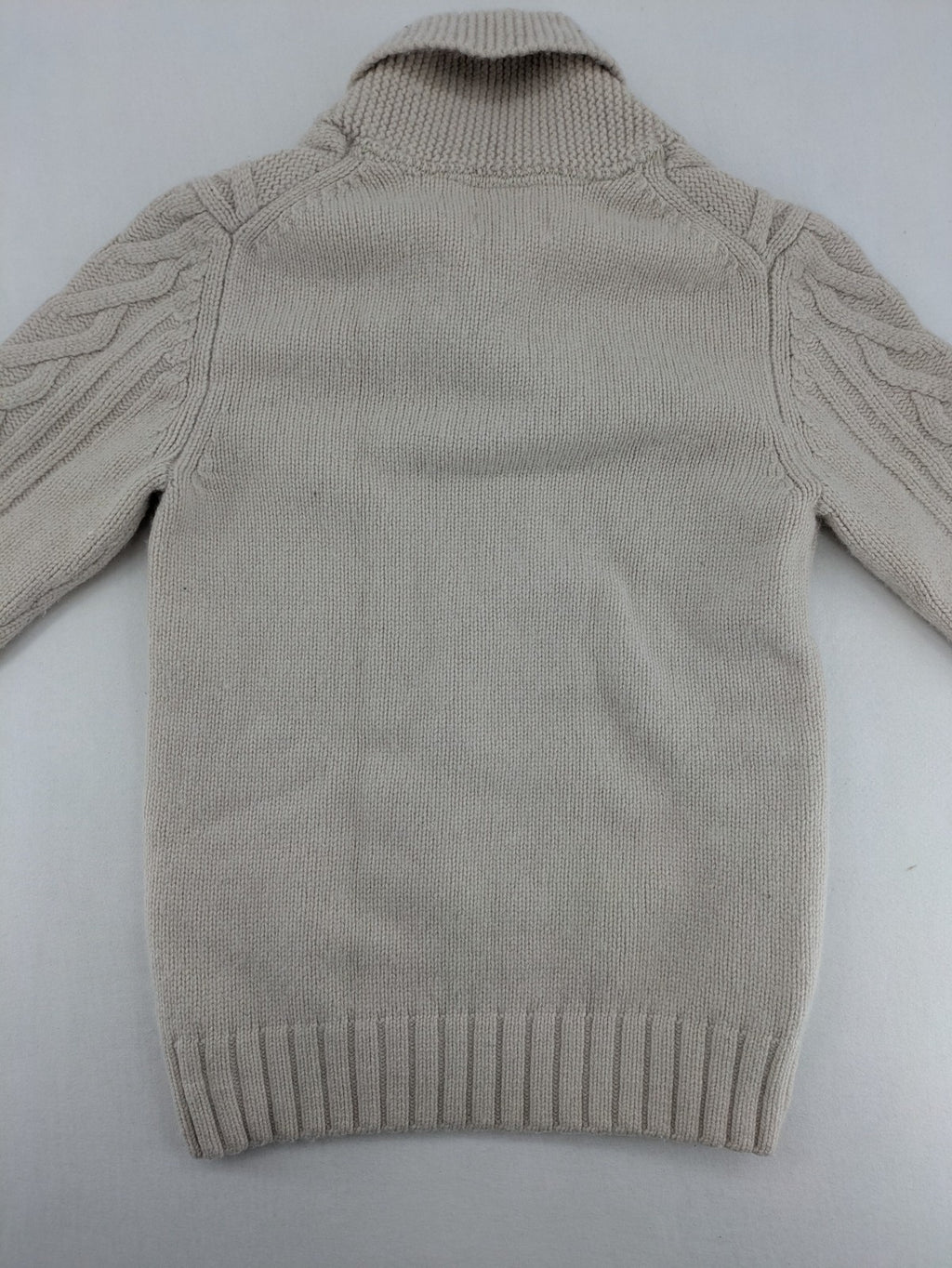s.Oliver beige turtle neck jumper with cable knit pattern and toggle button detail