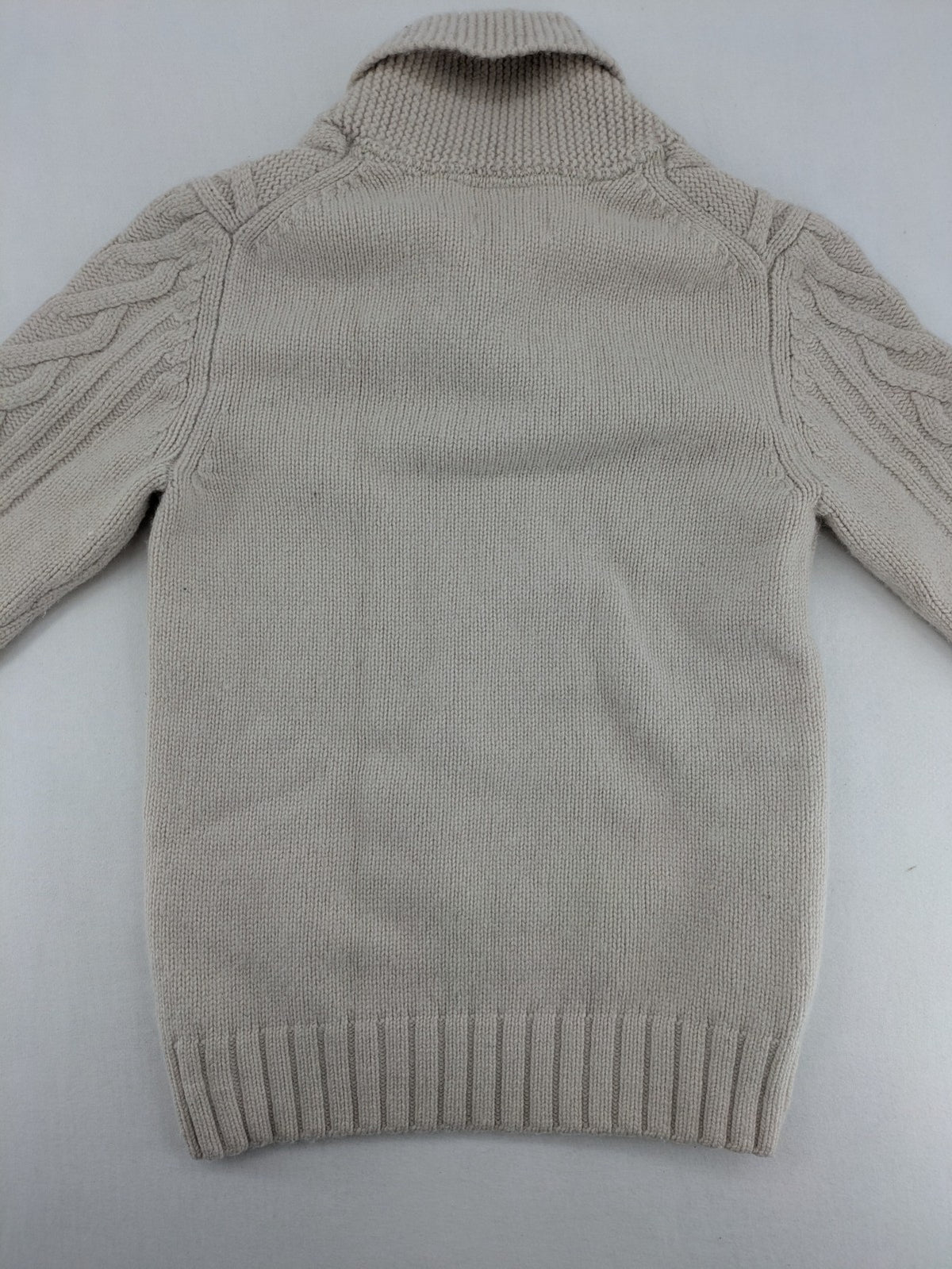 s.Oliver beige turtle neck jumper with cable knit pattern and toggle button detail