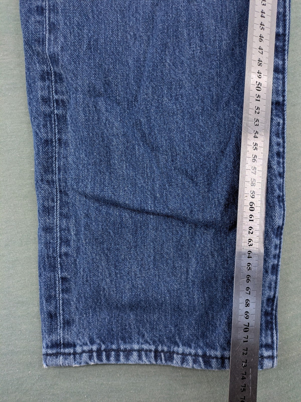 C&A blue straight jeans relaxed fit classic 5-pocket style washed denim look