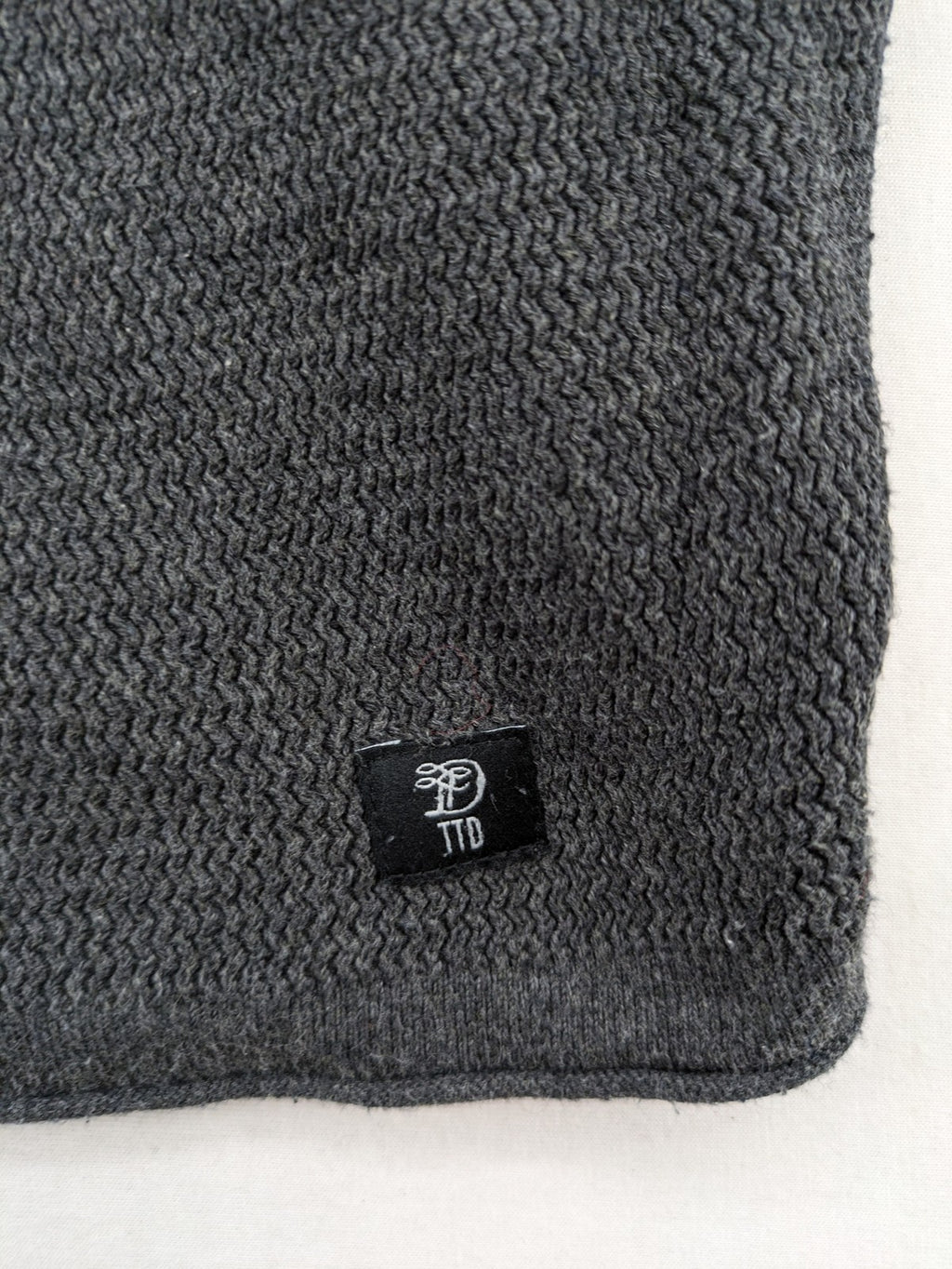 Tom Tailor Denim grey turtle neck jumper textured waffle knit 100% cotton