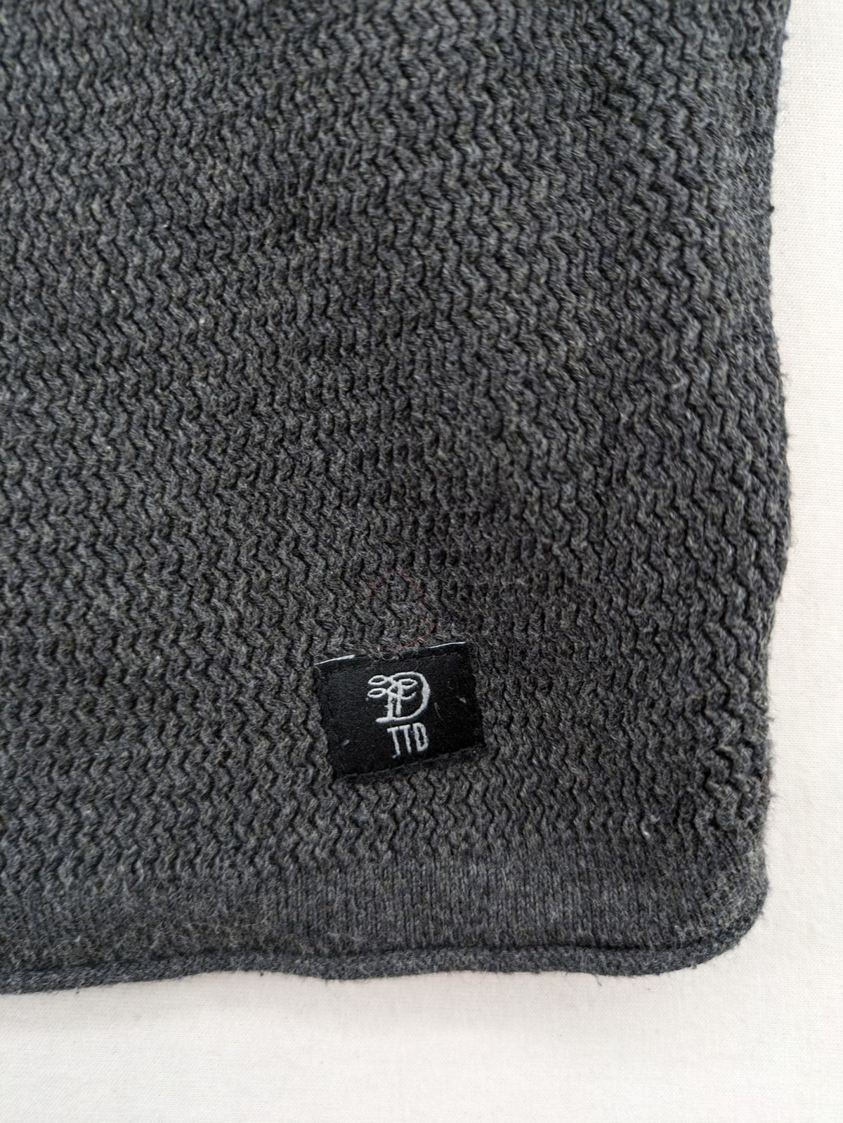 Tom Tailor Denim grey turtle neck jumper textured waffle knit 100% cotton