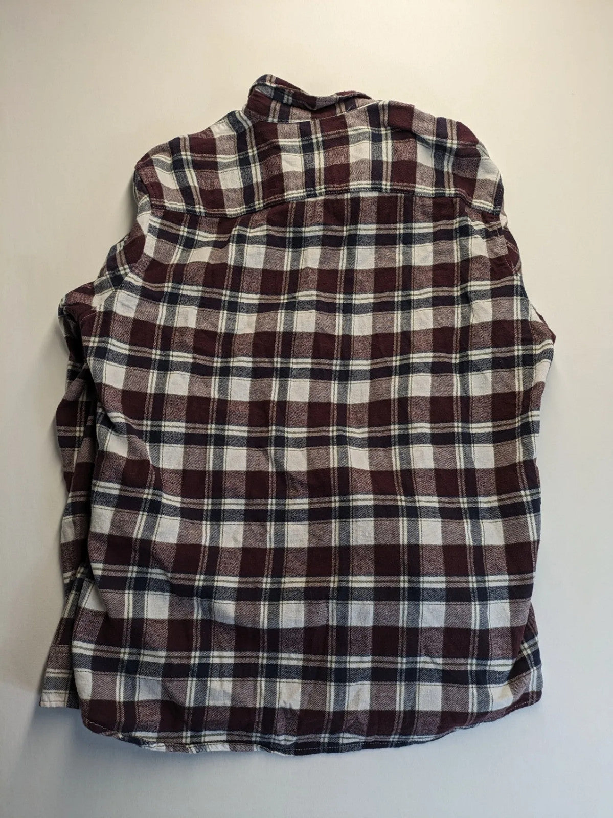 Jack & Jones flannel shirt red check pattern, long sleeves, 100% cotton, classic collar.