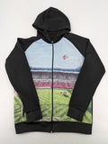 1. FC Köln hoodie black full zip with stadium print and embroidered logo