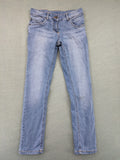 Alive blue straight jeans with classic cut, durable cotton-elastane blend, and button closure.