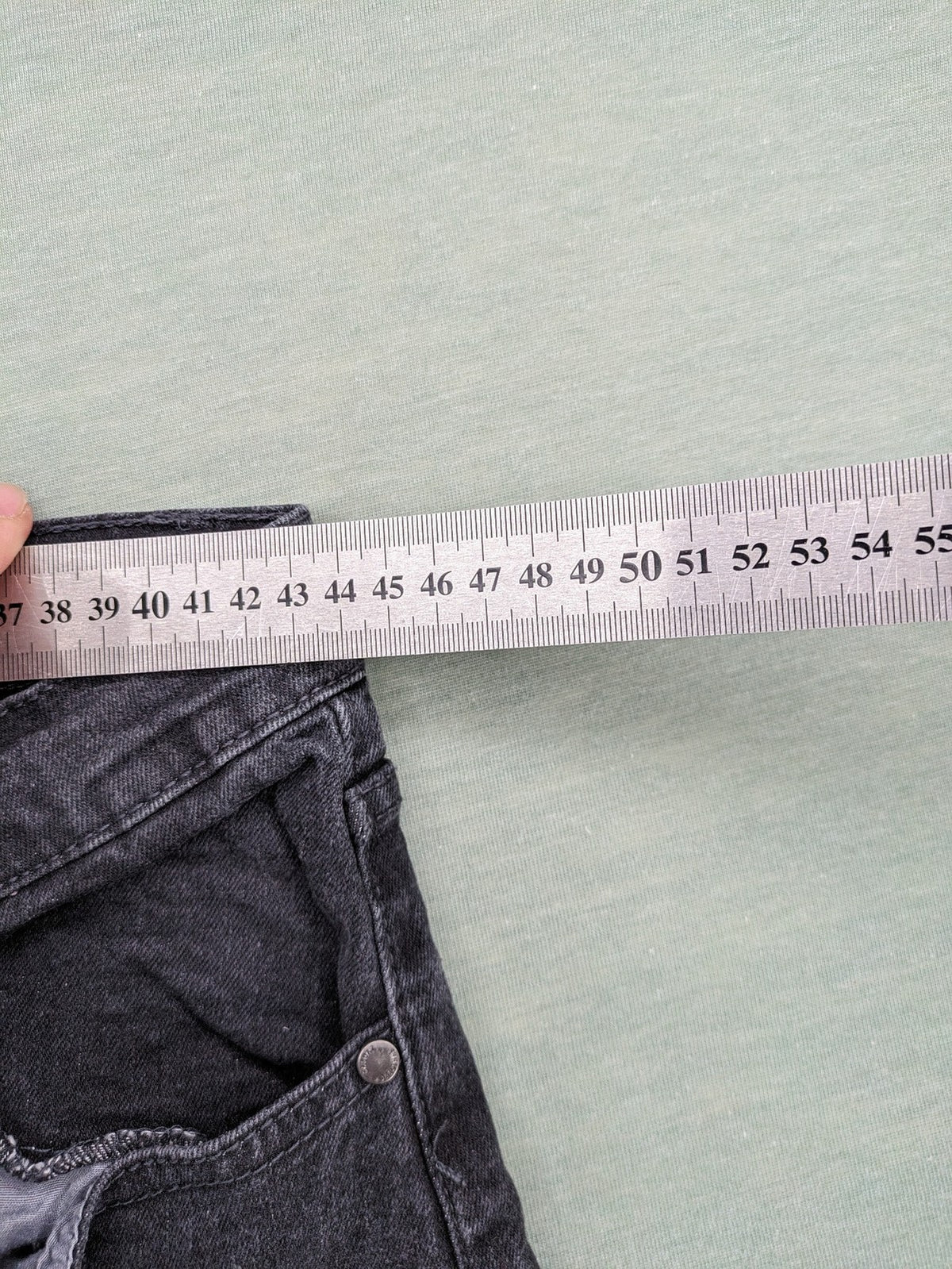 up2 fashion black straight jeans washed look 5-pocket design cotton blend
