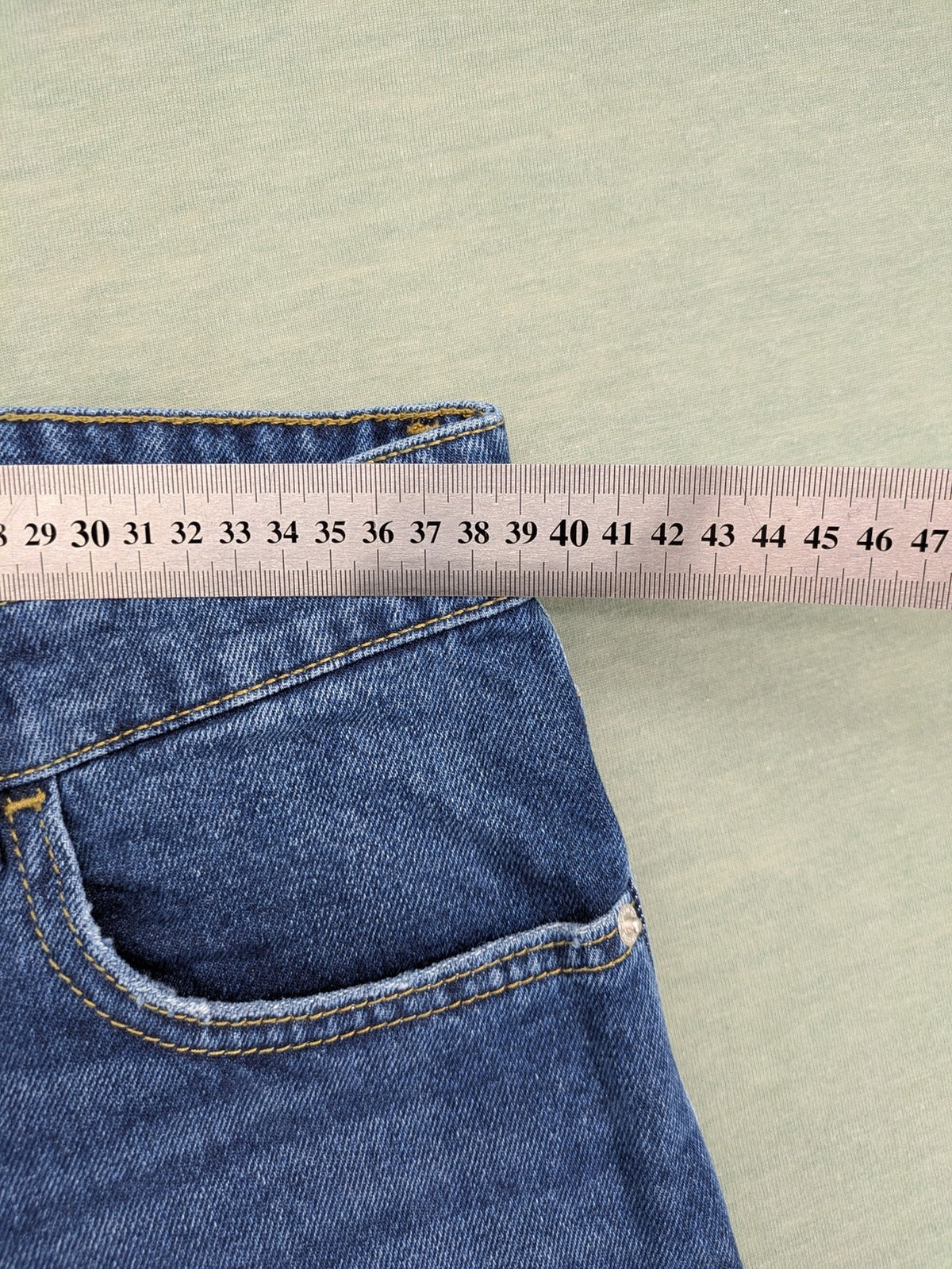 Calvin Klein Jeans blue straight jeans classic five-pocket design adjustable waistband 100% cotton