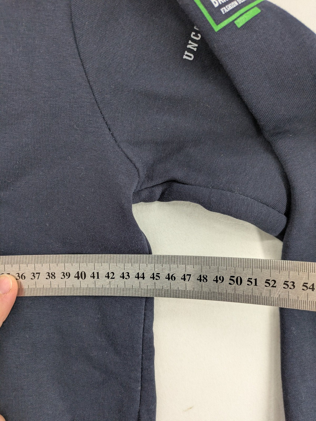 Bahamax zip-through hoodie grey with green hood, "Life To Short" print, and unique sleeve embroidery.