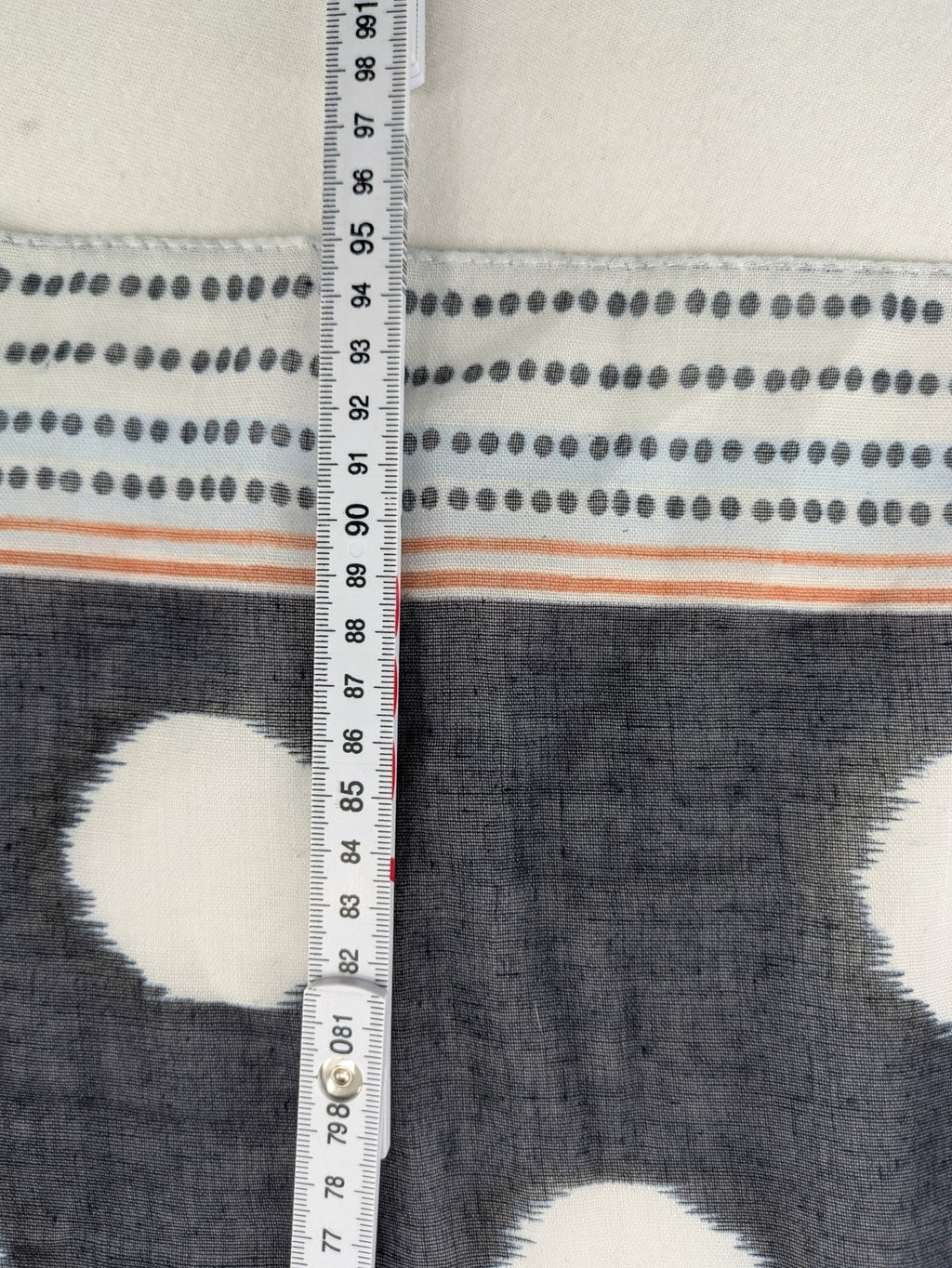 Gerry Weber multi scarf dark blue and white polka dots and stripes with tassels.
