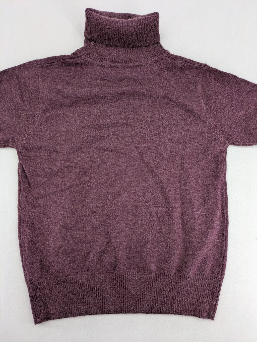 L.C.2 burgundy turtle neck jumper soft viscose blend with ribbed cuffs and hem.
