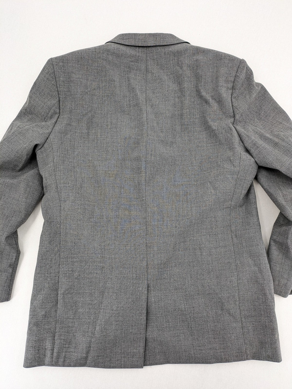 Montego grey blazer three-button design made from wool blend with smooth lining.