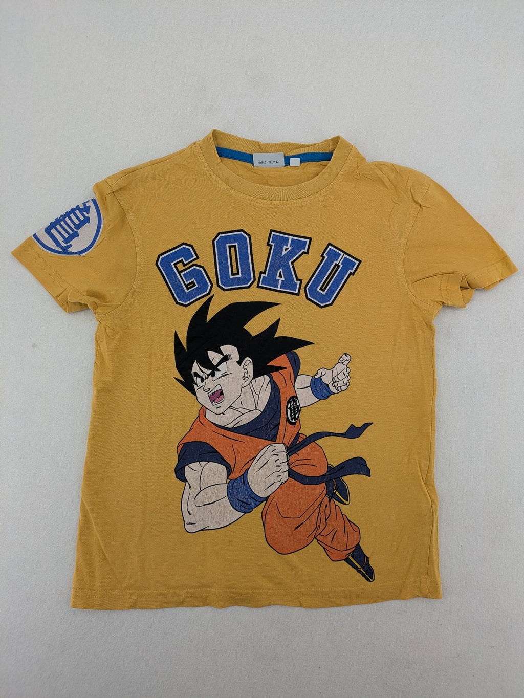 Dragon Ball Z button-down shirt multi with large Son Goku action print.